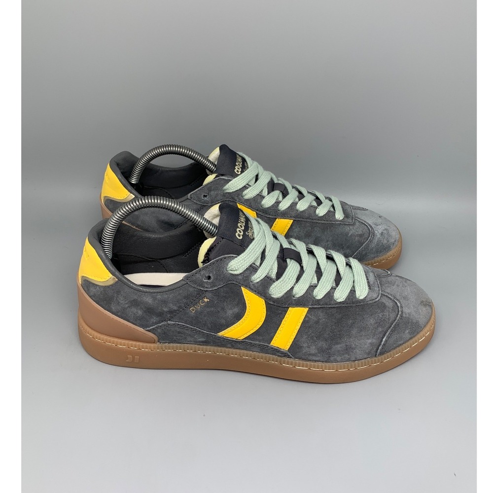 Coolway Duck Grey Yellow Suede Everyday Sneakers Men's Sz 9